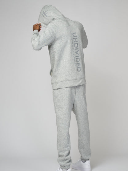 Men's Heather Grey Undivided Brushed Fleece Tracksuit