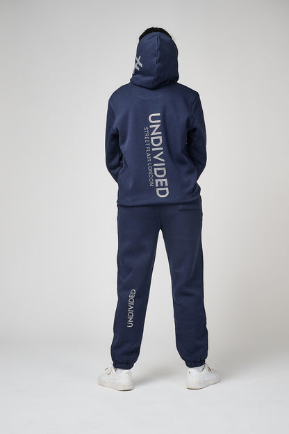 Women's Navy Blue Undivided Brushed Fleece Tracksuit