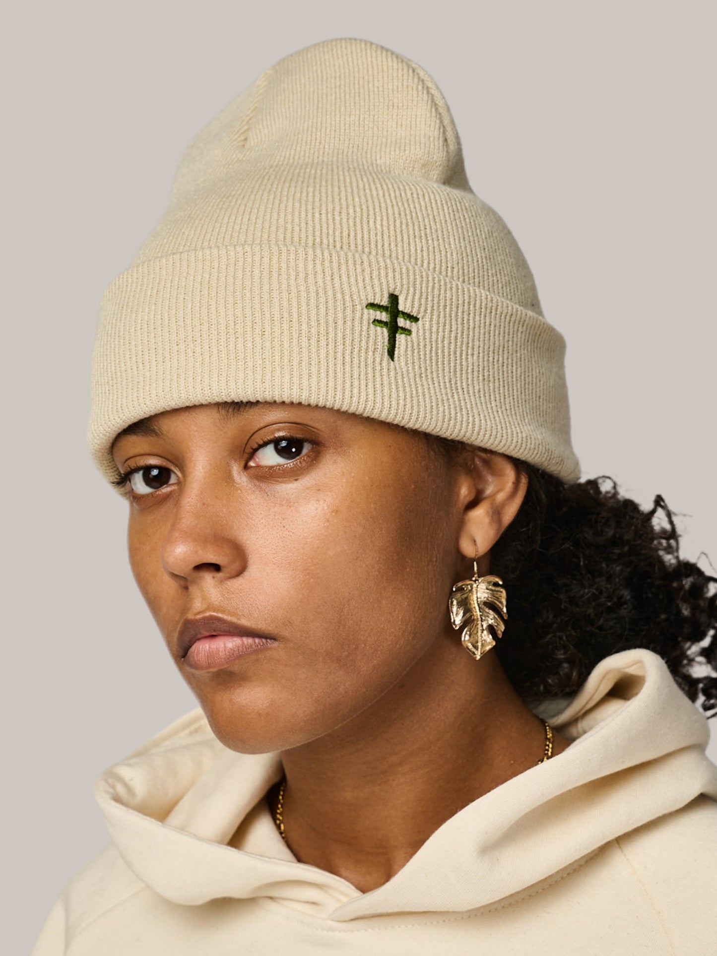 Sand Undivided Beanie