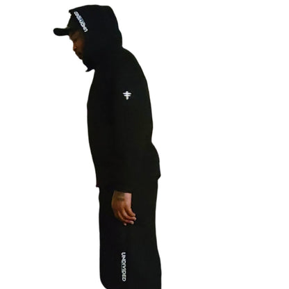 UNDIVIDED Black Tech Fleece Short Tracksuit