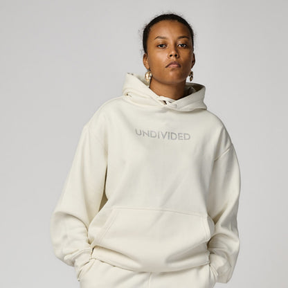 Oversized Ecru Ladies Premium Hoodie