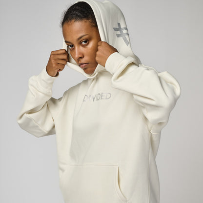 Oversized Ecru Ladies Premium Hoodie