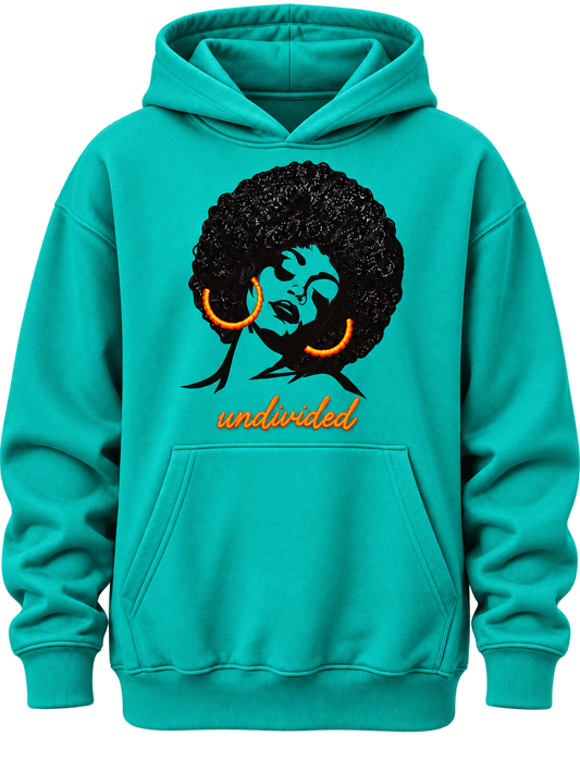 Afro Girl Kelly Green Stringless Hoodie