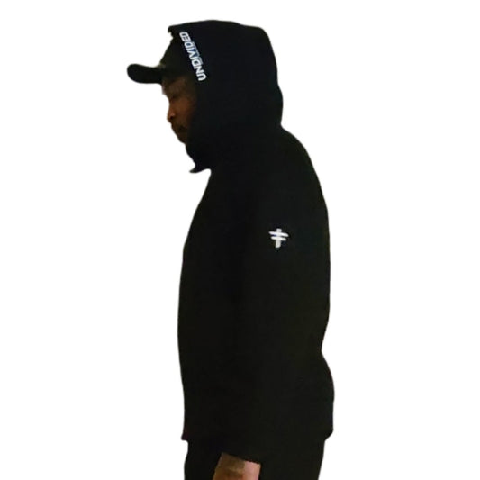 UNDIVIDED Black Tech Fleece Short Tracksuit