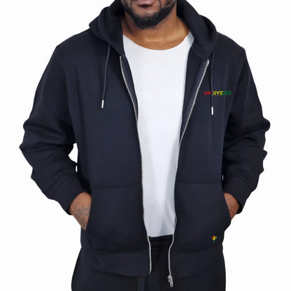 Black Zip Up Hoodie #streetflairlondon #undivided