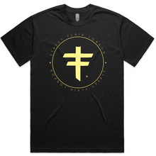 Load image into Gallery viewer, Black &amp; Gold Circle Logo  T
