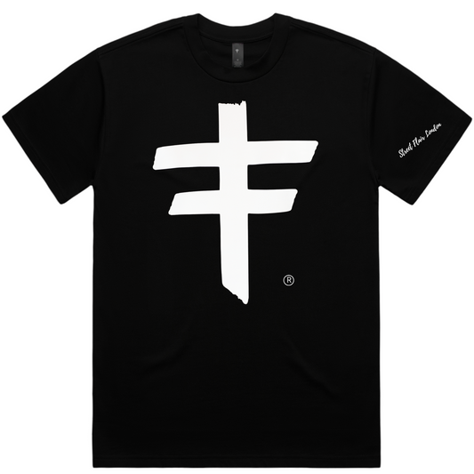 Black T with Oversized Logo