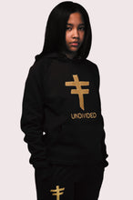 Load image into Gallery viewer, UNDIVIDED Black Tracksuit Gold Embroidery (Girls / Ladies)
