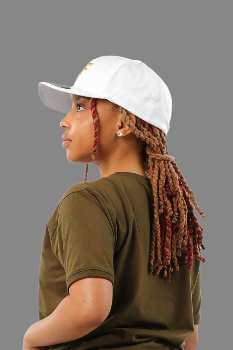 XL - XXL FITTED CAP ( Gold & White)