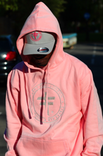 Load image into Gallery viewer, PINK HOODIE WITH SILVER FULL FRONT EMBROIDERY
