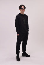 Load image into Gallery viewer, UNDIVIDED Black Sweat Top Tracksuit With  Reflective Print (Unisex)
