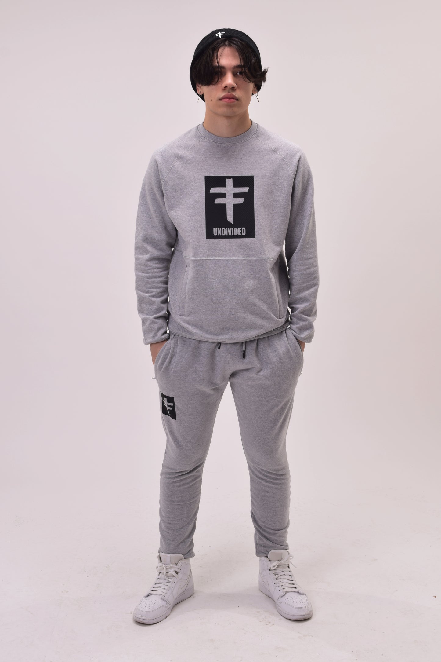 UNDIVIDED Grey  Tracksuit With Carbon Fibre Print