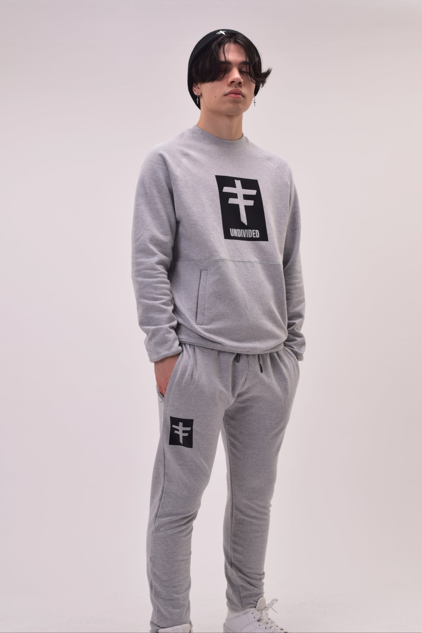 UNDIVIDED Grey  Tracksuit With Carbon Fibre Print