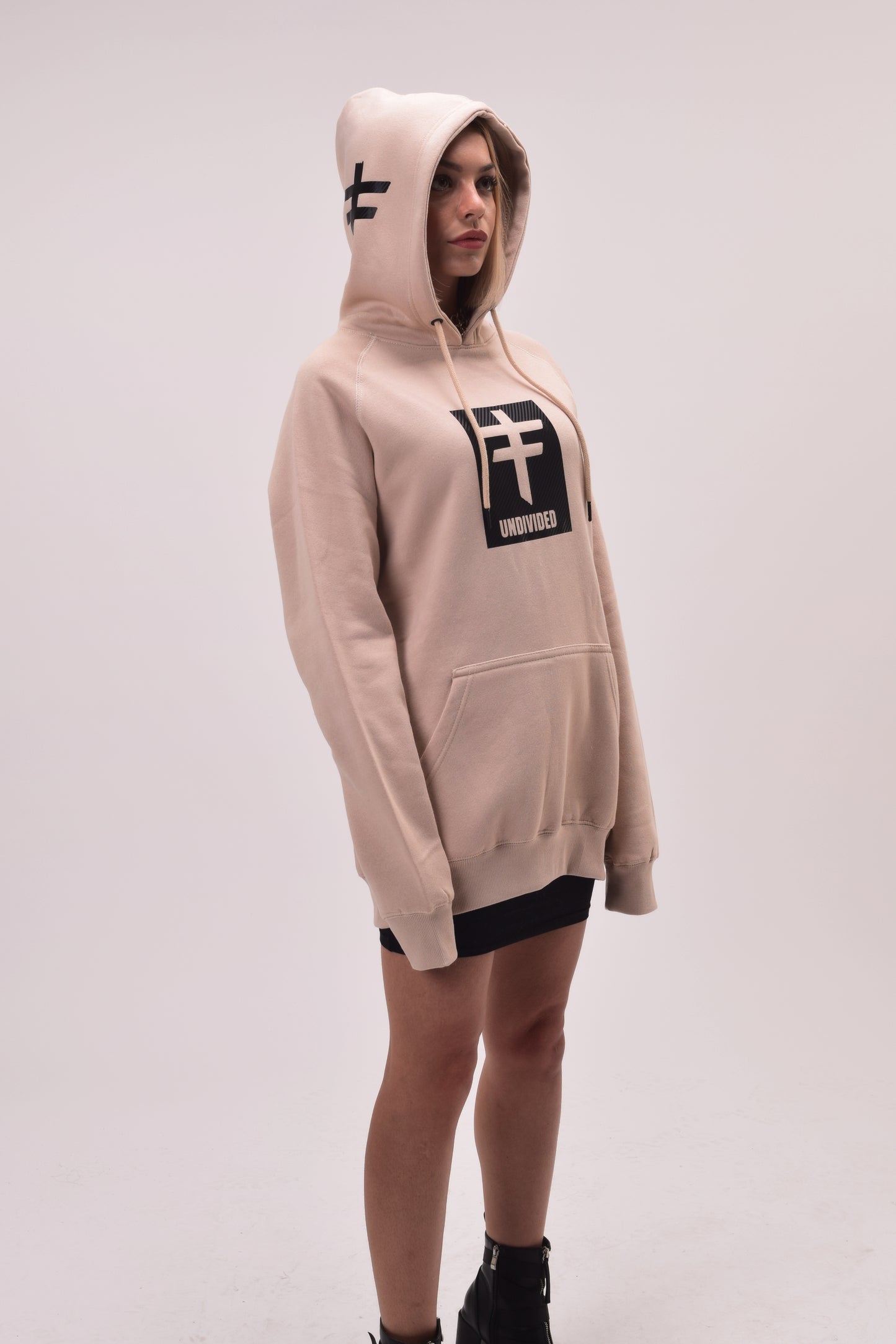UNDIVIDED Sand Hoodie with Carbon Fibre Print (Unisex)