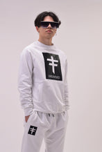 Load image into Gallery viewer, UNDIVIDED White Sweatshirt Tarcksuit with Carbon Fibre Print
