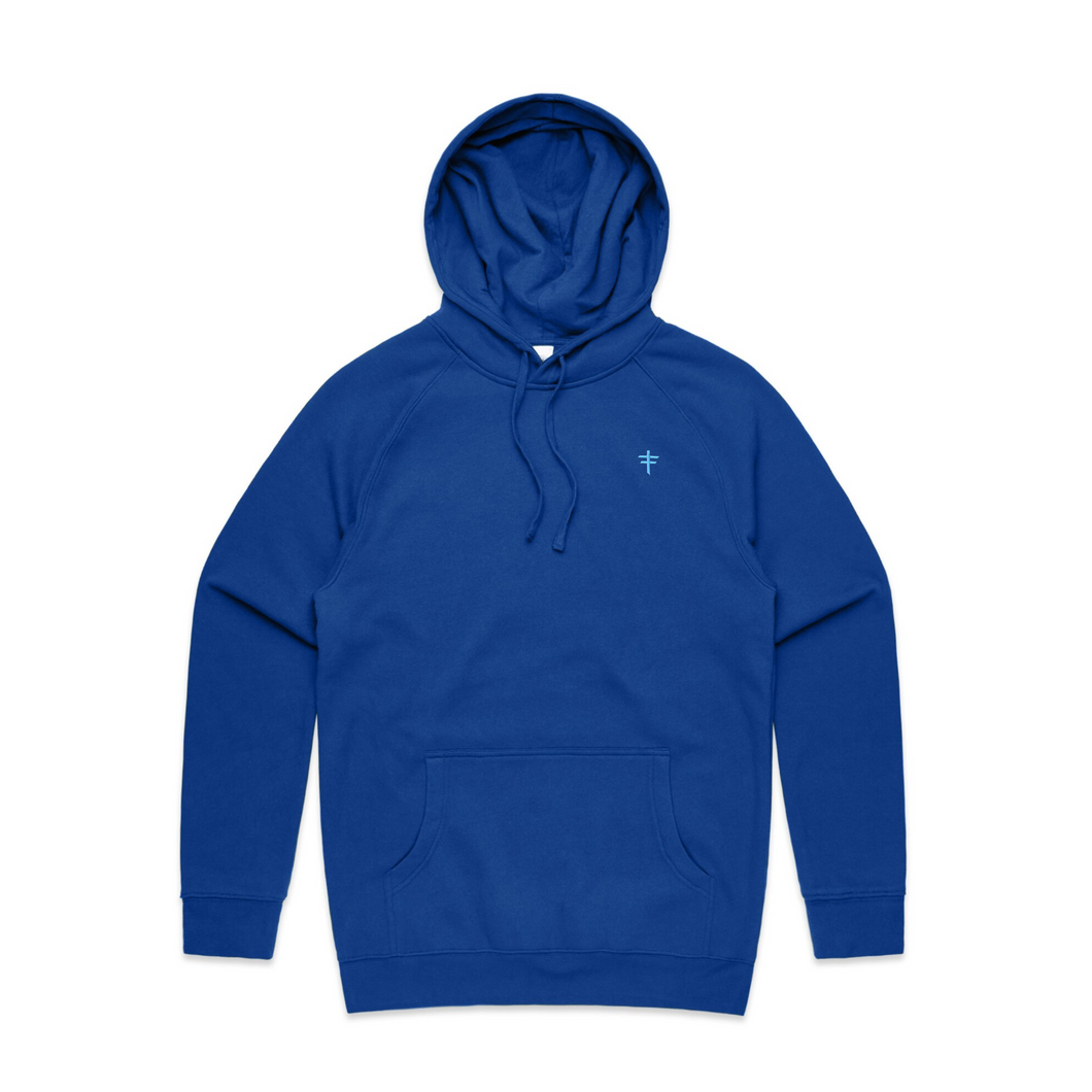 Bright Royal Blue Hoodie W/ Classic Embroidery