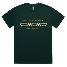 Load image into Gallery viewer, Gold Interlocking On Pine Green T-shirt
