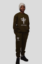 Load image into Gallery viewer, Undivided Youth Olive Green Tracksuit W/ Grey Embroidery
