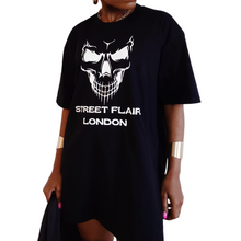Load image into Gallery viewer, Street Flair London Skull Head T-shirt Dress

