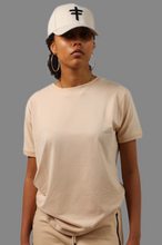 Load image into Gallery viewer, Beige T - Shirt &amp; Shorts Set
