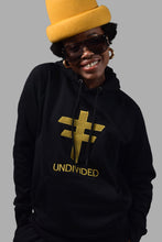 Load image into Gallery viewer, UNDIVIDED: Premium Gold Embroidery On Black Hoodie
